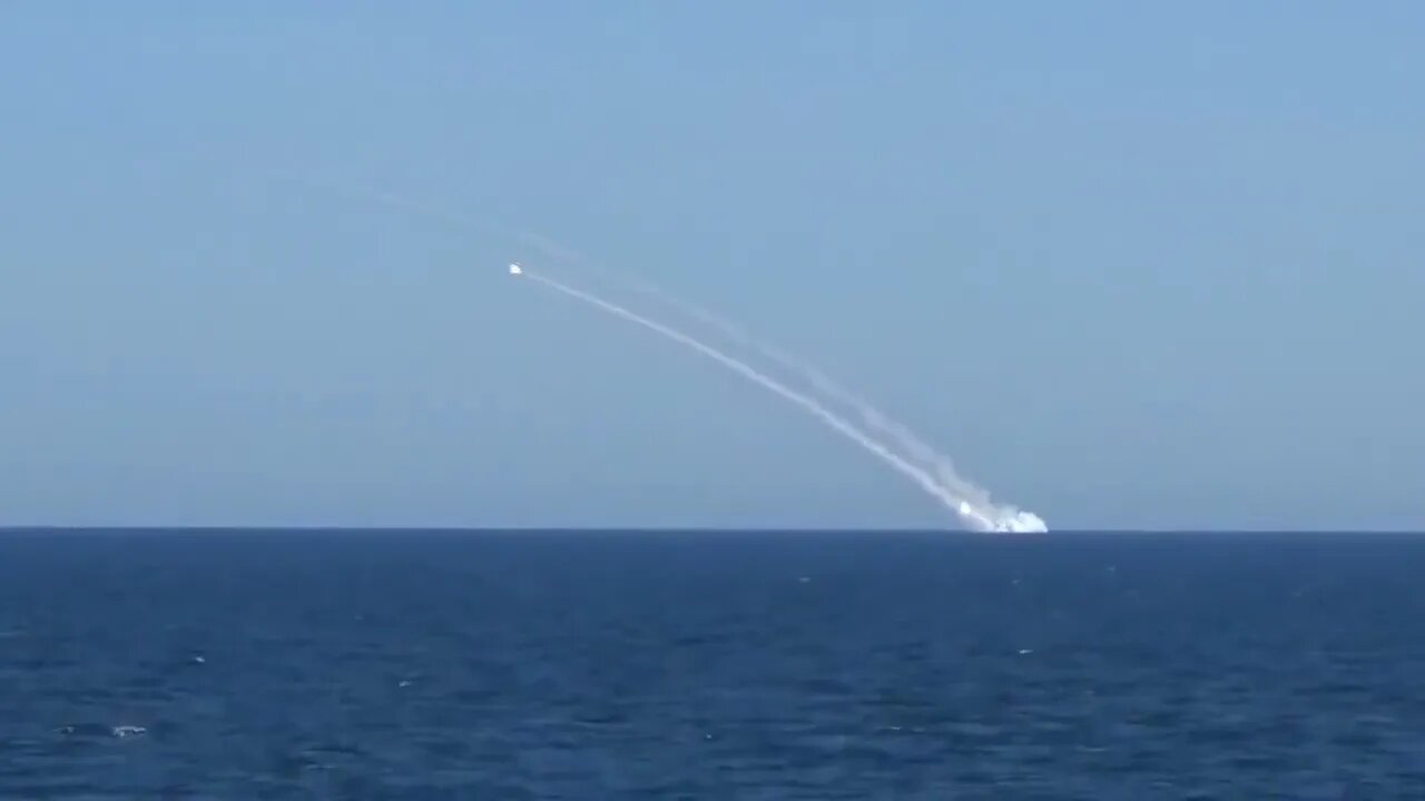 Submarine Crew Launched Multiple Kalibr Cruise Missiles At Ukrainian Military Infrastructure