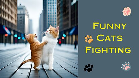 Funny Cute Cats Fighting Loudly in Home