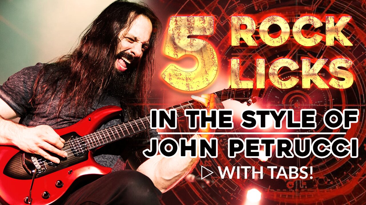 5 rock licks - in the style of John Petrucci (with tabs!)