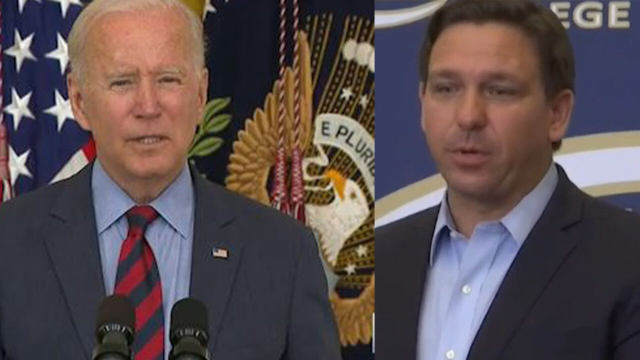 Ron DeSantis and Biden parody