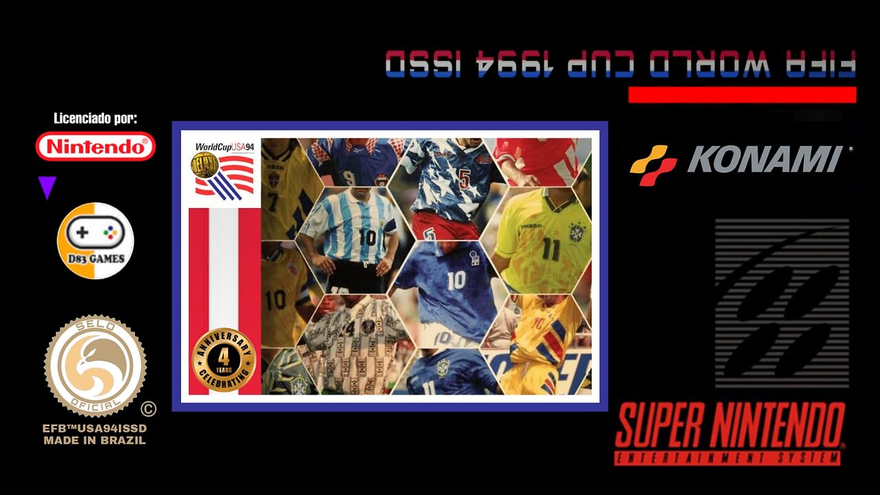 IMPERDÍVEL!!! NOVO SUPERSTAR SOCCER DELUXE COPA DE 1994 VERSÃO 4 ANOS EQUIPE FALCON BRASIL