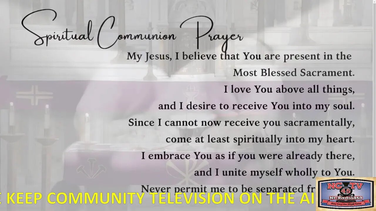 NCTV45 CATHOLIC MASS HOLY SPIRIT PARISH (ST MARY'S) NOON WEDNESDAY MARCH 30 2022