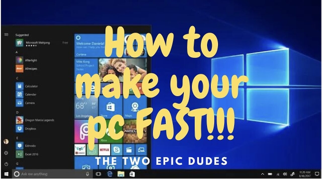 HOW TO MAKE UR PC 100 TIMES FASTEWR!!! | The Two Epic Dudes