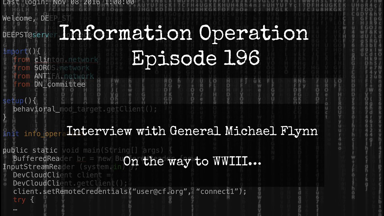 Information Operation With General Michael Flynn 11/9/23