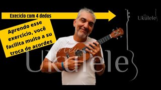 Exercício com 4 dedos no Ukulele