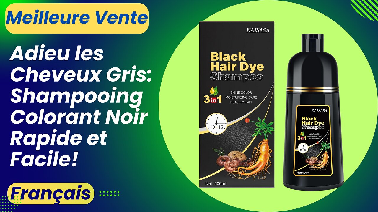 Adieu les Cheveux Gris: Shampooing Colorant Noir Rapide et Facile!