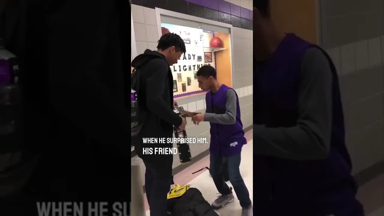 This high school basketball player bought his friend who has special needs a WWE belt ❤️