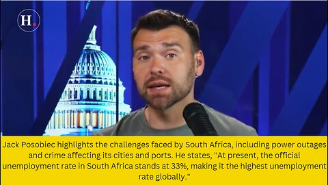 Jack Posobiec highlights the challenges faced by South Africa, including power outages