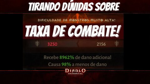 Tirando duvidas sobre a taxa de combate #diablo #diabloimmortal #mmorpg #rpg #arpg #poe #celular