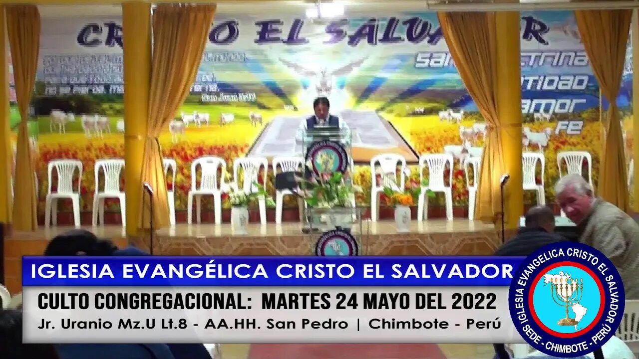 CULTO CONGREGACIONAL: MARTES 24 MAYO DEL 2022