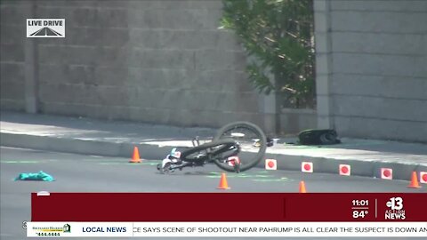 Child struck by vehicle near Rainbow and Cheyenne