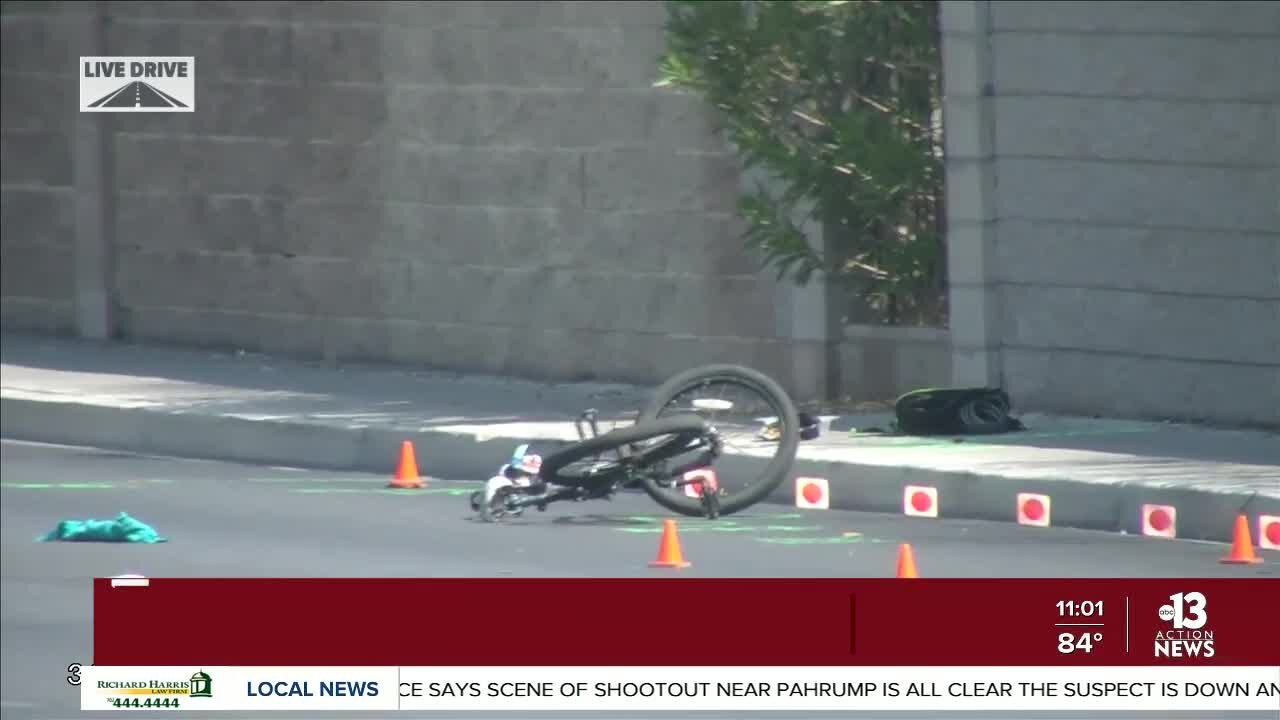 Child struck by vehicle near Rainbow and Cheyenne