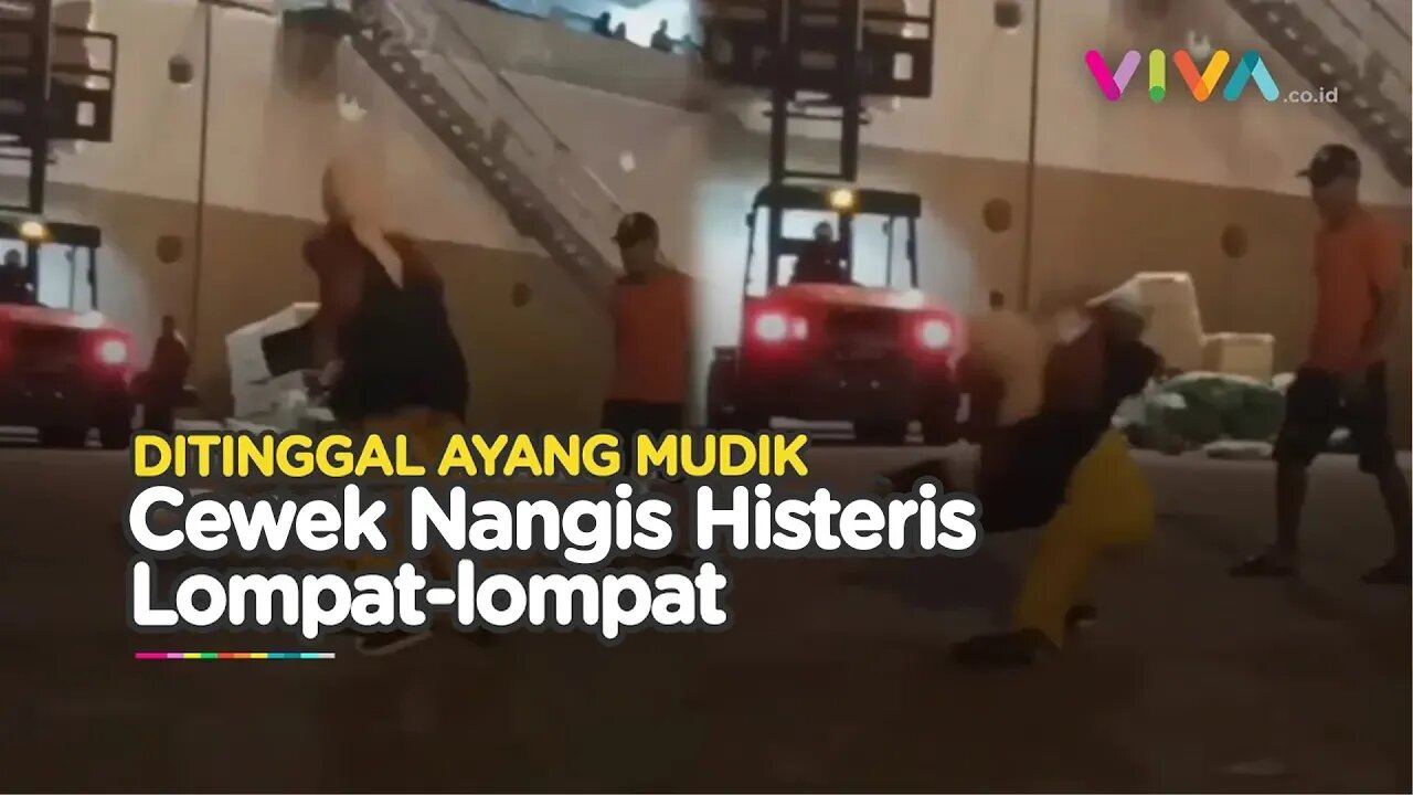 Cewek Nangis Jatuhin Tubuh ke Aspal Ditinggal Ayang Mudik