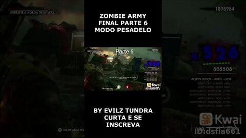 ZOMBIE ARMY FINAL PARTE 6 MODO PESADELO #shorts