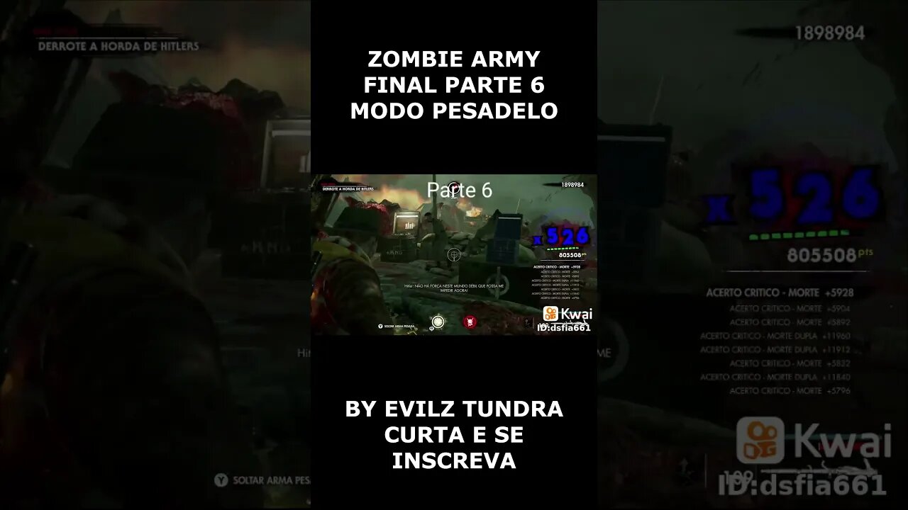 ZOMBIE ARMY FINAL PARTE 6 MODO PESADELO #shorts