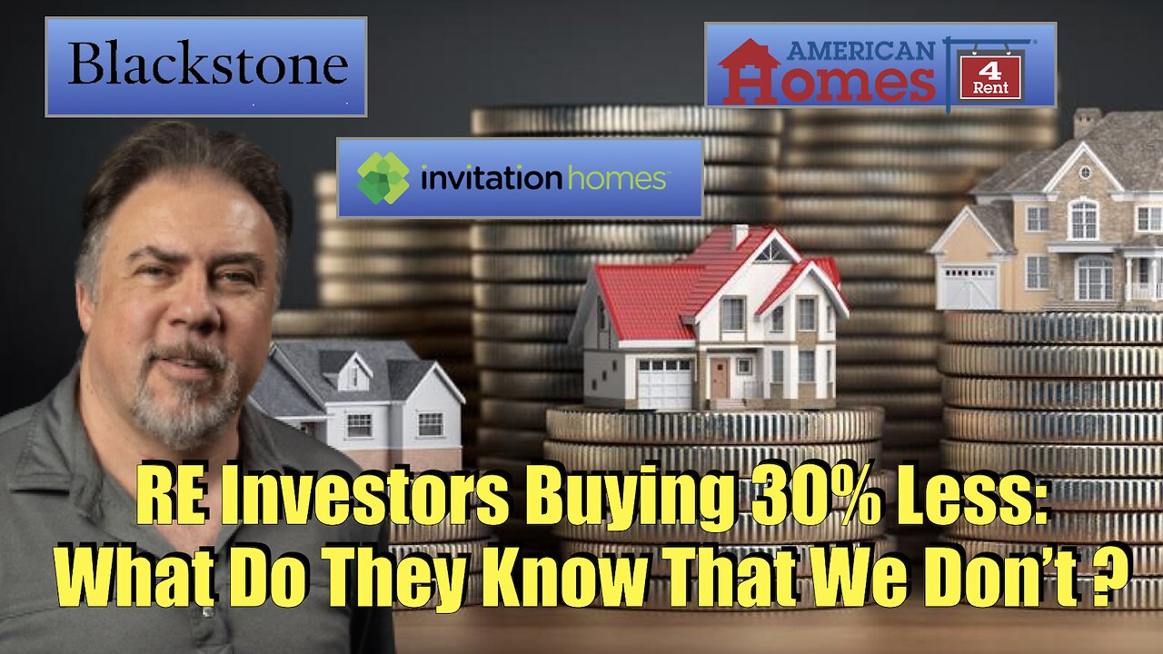 RE Investors Purchase 30% Less Homes - What Do They Know That We Don't - Housing Bubble 2.0