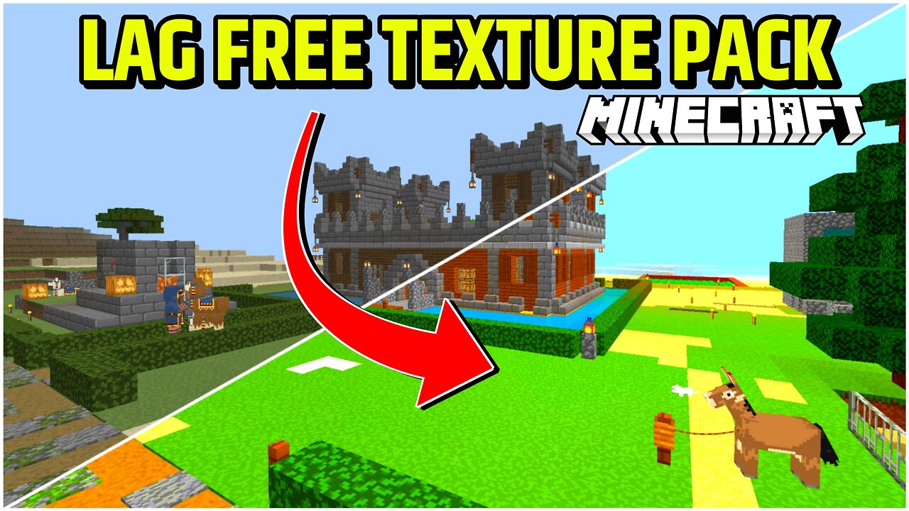 LAG FREE TEXTURE PACK FOR MCPE | SMOOTH TEXTURE PACK MCPE | हिंदी में