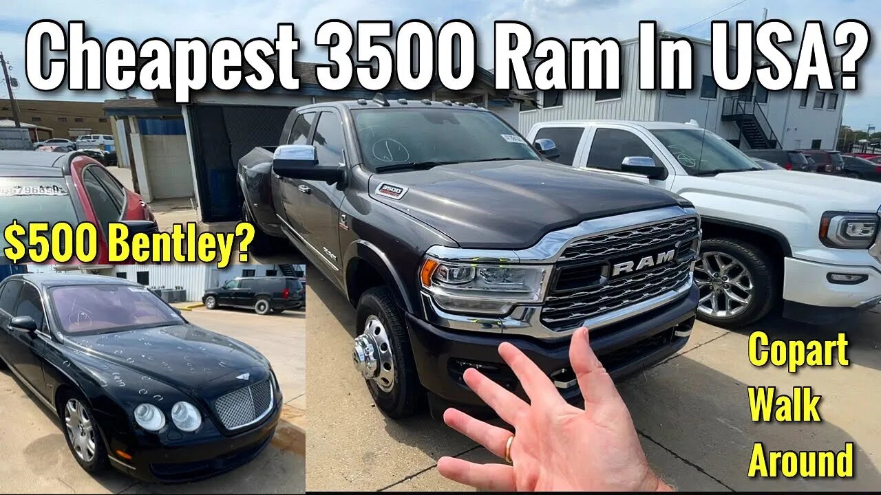 RAM 3500 So Cheap! $500 Bentley! Copart Walk Around