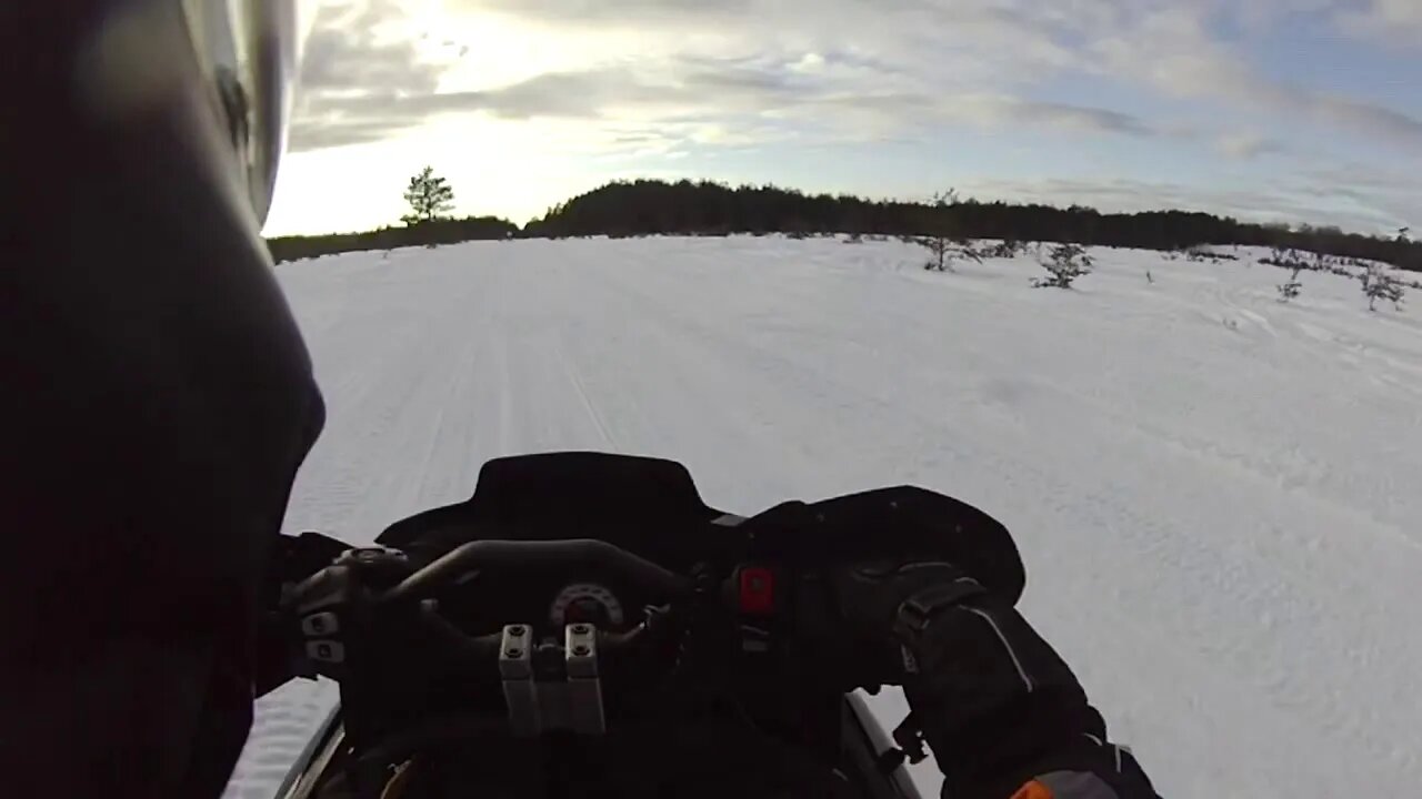 Snowmobile Trail Riding (Munising Michigan) Part 3