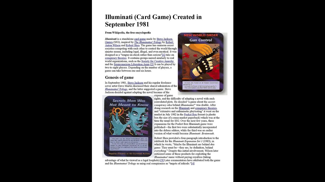 THE 1981 ILLUMINATI CARD GAME EXPLAINED