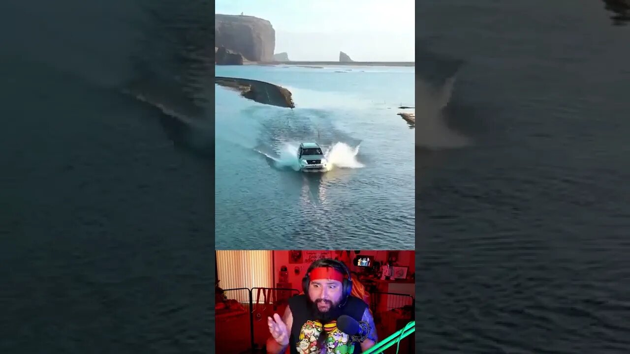 Car drives right into the ocean