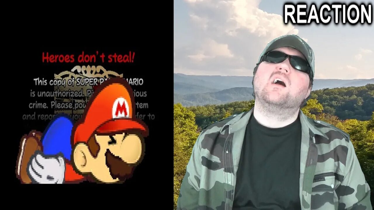 Super Paper Mario Anti-Piracy Screen REACTION!!! (BBT)