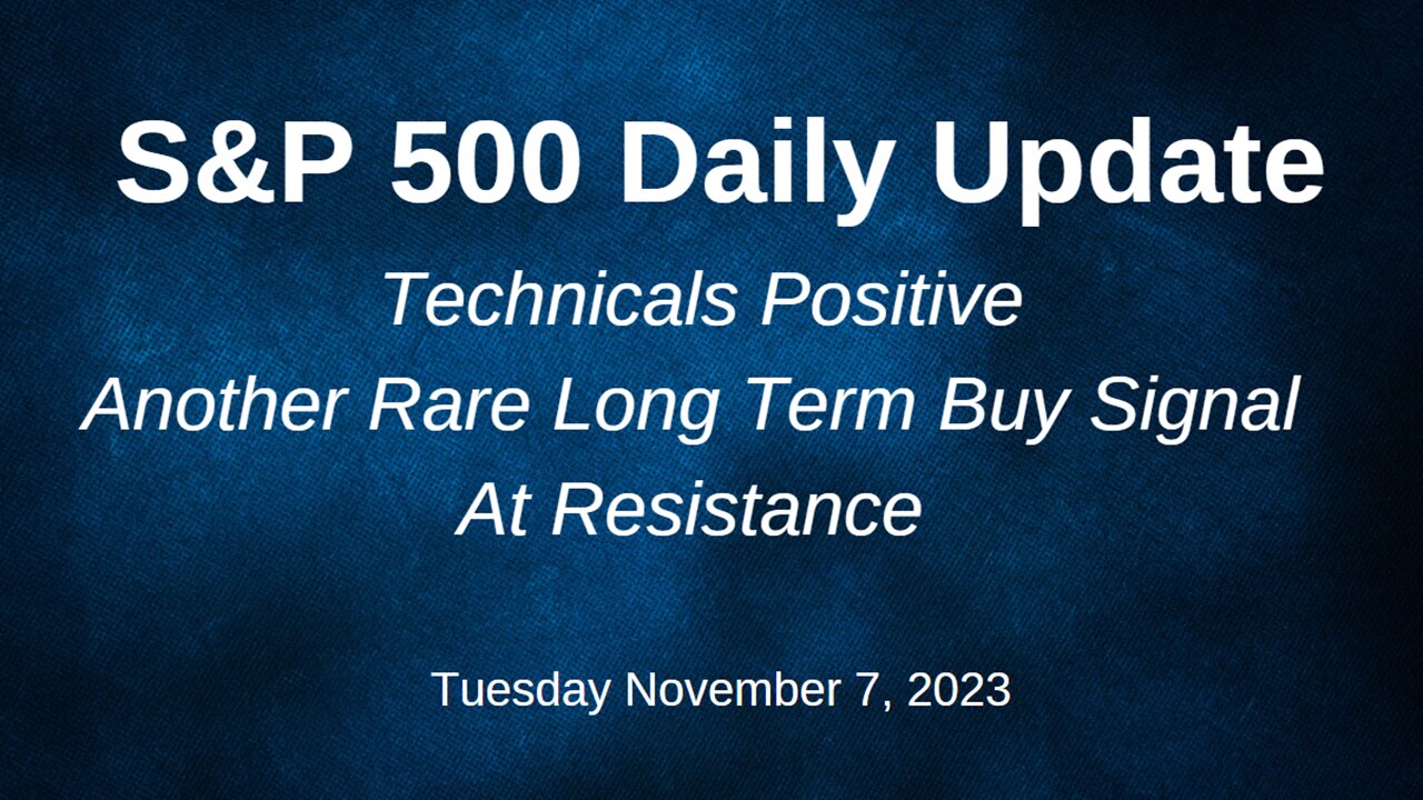 S&P 500 Daily Market Update for Tuesday November 7, 2023