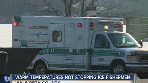 Warmer weather leaves fishermen on thin ice