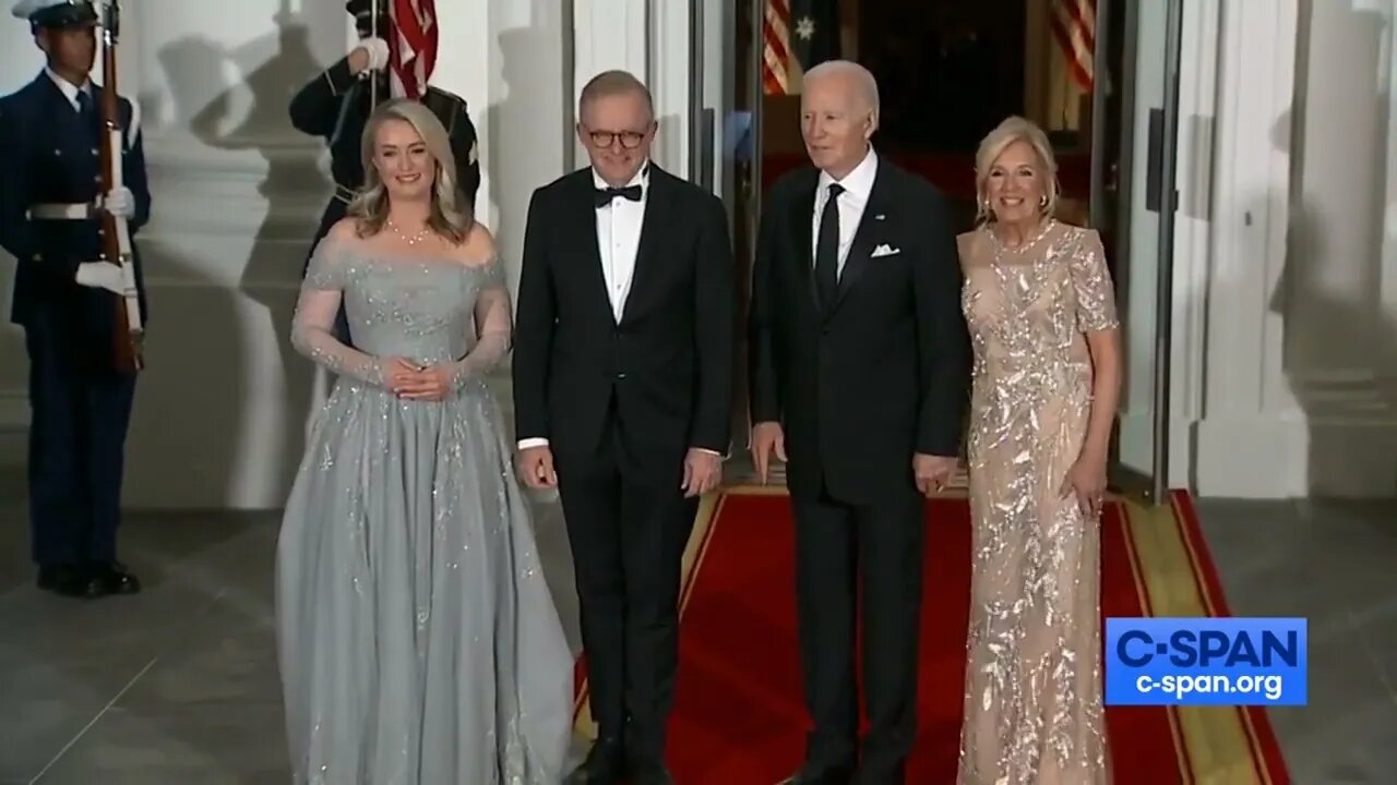 Biden Tells Reporters "Don't Fall On The Flowers" Then Heads Inside To His Big Party