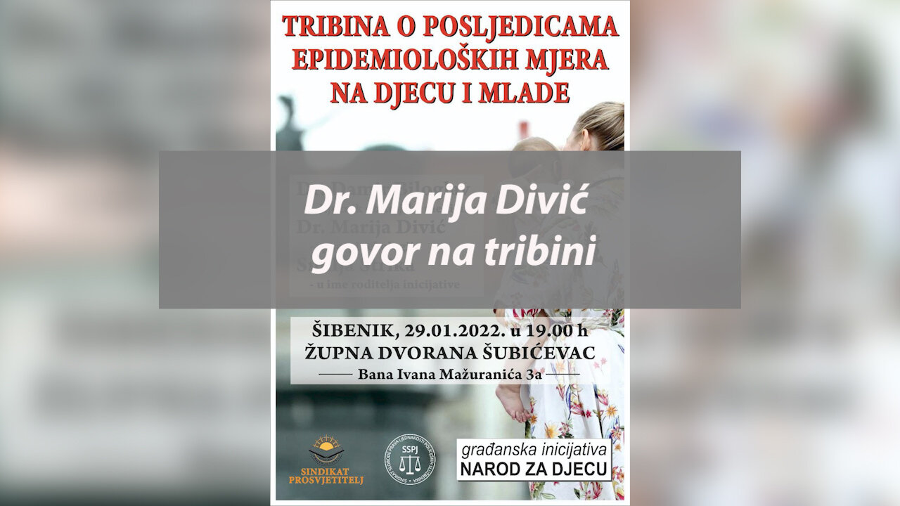 Tribina Šibenik 29.01.2022. dr. Marija Divić