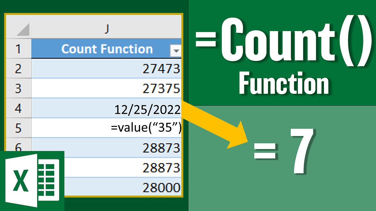 How to use the Count() Function in Excel Easy...Things to look out for