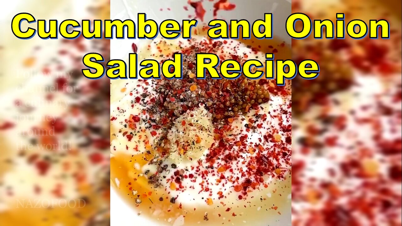 Crisp Cucumber & Onion Salad Delight | سالاد خیار و پیاز #HealthyRecipe #SummerSalad #FreshSalad