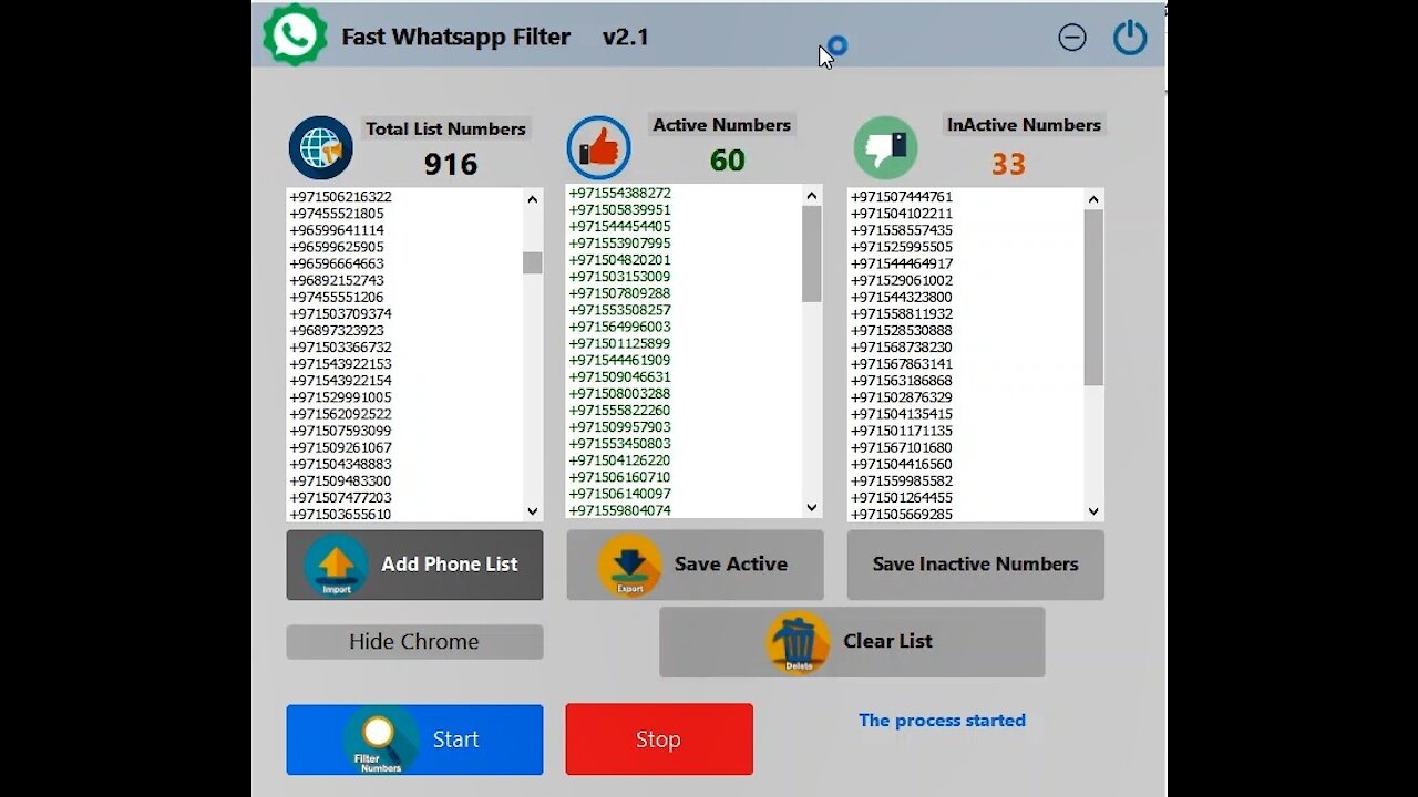 WhatsApp Contacts Filter 2021