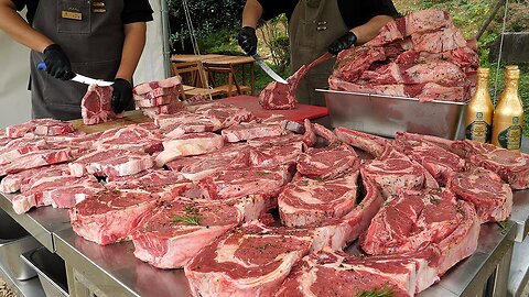 Giant steak, amazing boiled butter steak