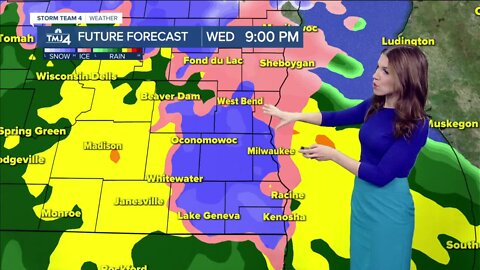 Rain returns tonight, then snow Wednesday night