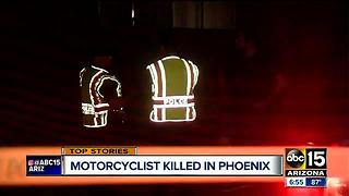 Motorcyclist dies after being struck by car in north Phoenix