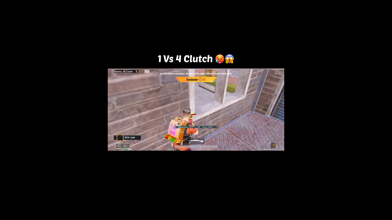 #shorts 1 Vs 4 Clutch 😱🥵 #pubgmobile #bgmi #vital