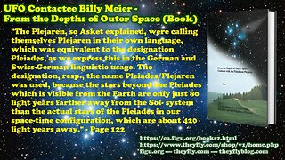 Billy Meier UFO Contact Related Info - We Are Not Alone in the Vastness of Space