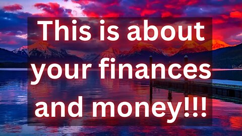 Prophetic word ! This is about your finances and money