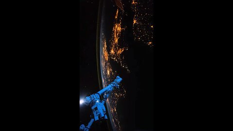 Earth night view from space