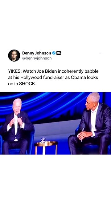 JOE BIDEN BABBLING ON STAGE NEXT TO OBAMA