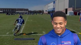 Wan'Dale Robinson Runs Clean Routes at Tuesday's Practice | New York Giants