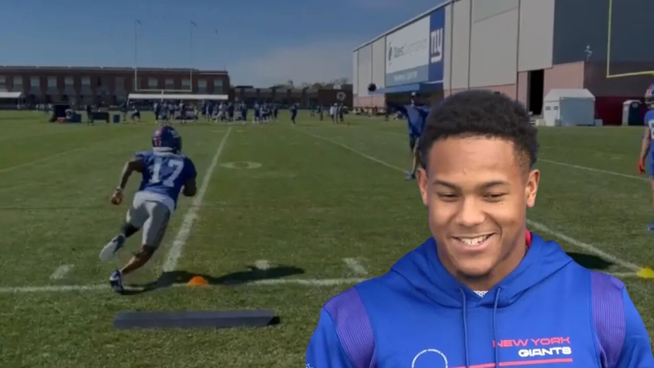Wan'Dale Robinson Runs Clean Routes at Tuesday's Practice | New York Giants