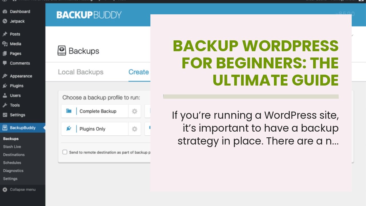 Backup WordPress for Beginners: The Ultimate Guide