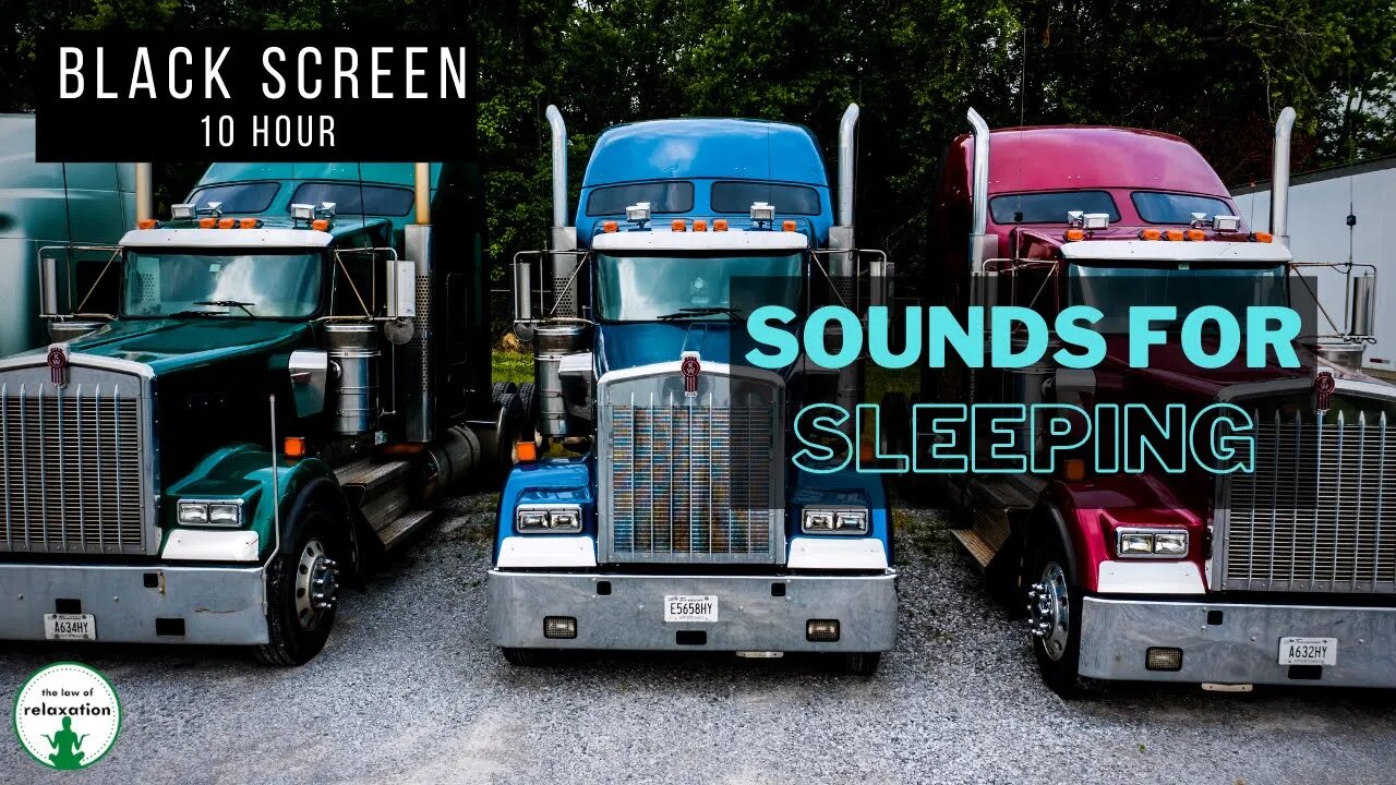 Tractor Trailer Sleep Sounds | Sleep like a Trucker | Black Screen