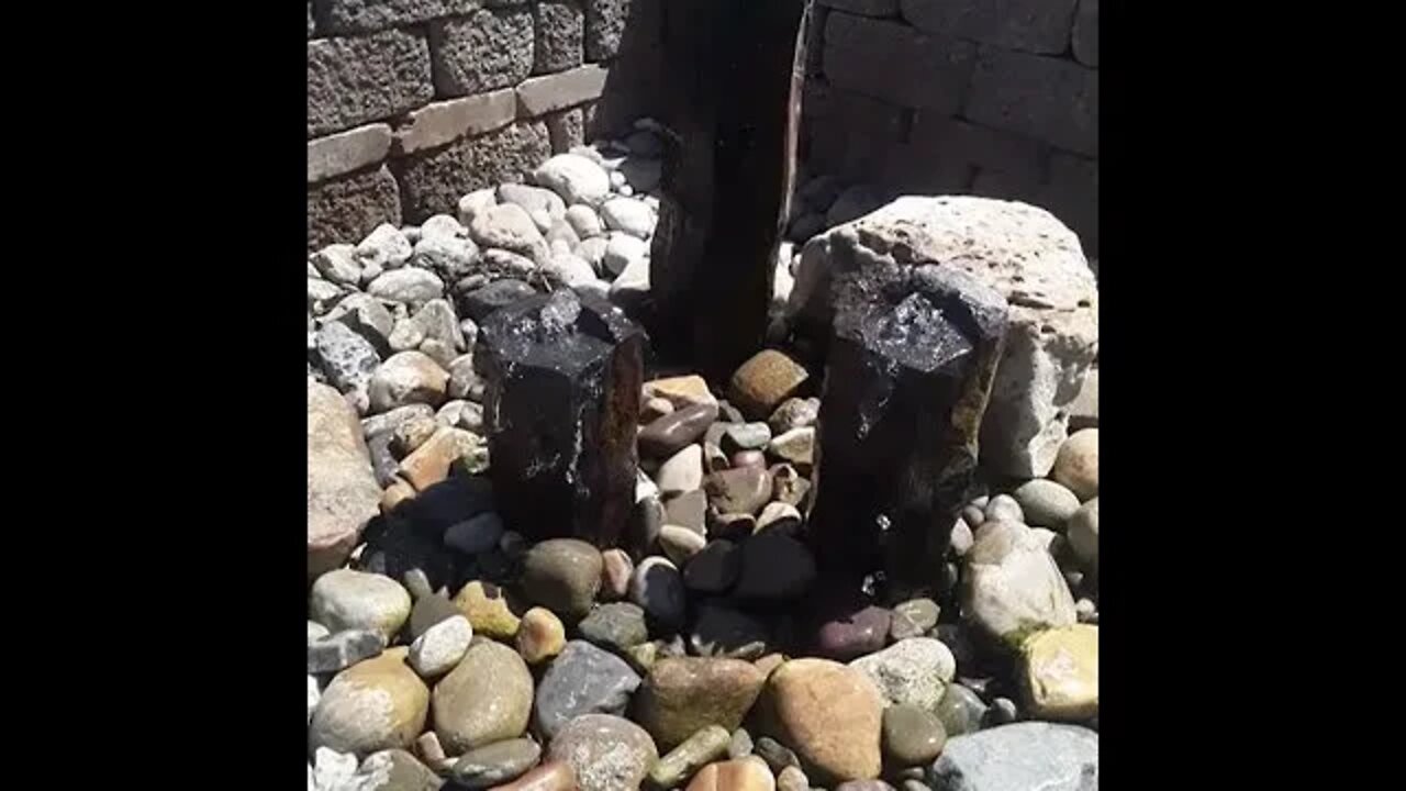 tranquil water lapping hardscape