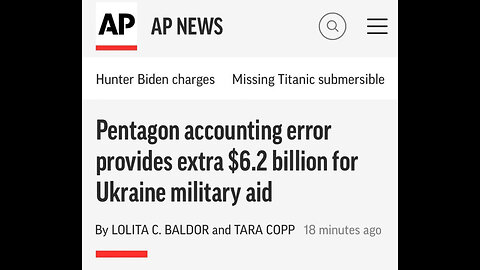 Wtf did she just say?? pentagon accounting error provides extra $6 Billion for ukraine 6-23-23 Liber