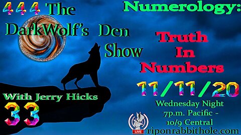 🐺The DarkWolf's Den Radio Show🐺 EP. 33-🧮 Numerology: Truth In Numbers 🧮