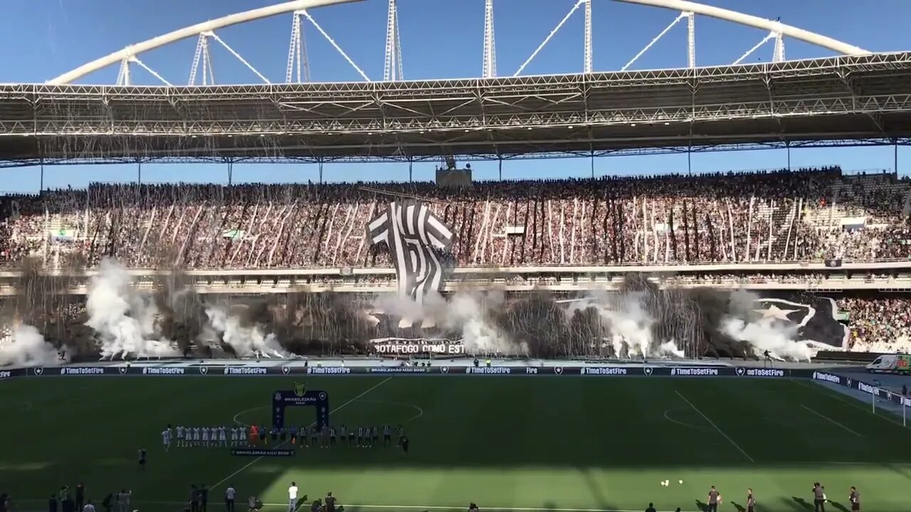 Mosaico do Botafogo no Engenhão - Botafogo x Corinthians