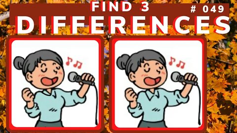 FIND THE THREE DIFFERENCES | CHALLENGE # 049 | EXERCISE YOUR MEMORY